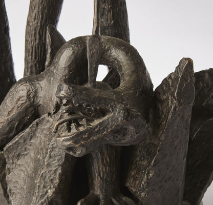 Skulptur Brons Herman Bergman Sankt Göran och draken