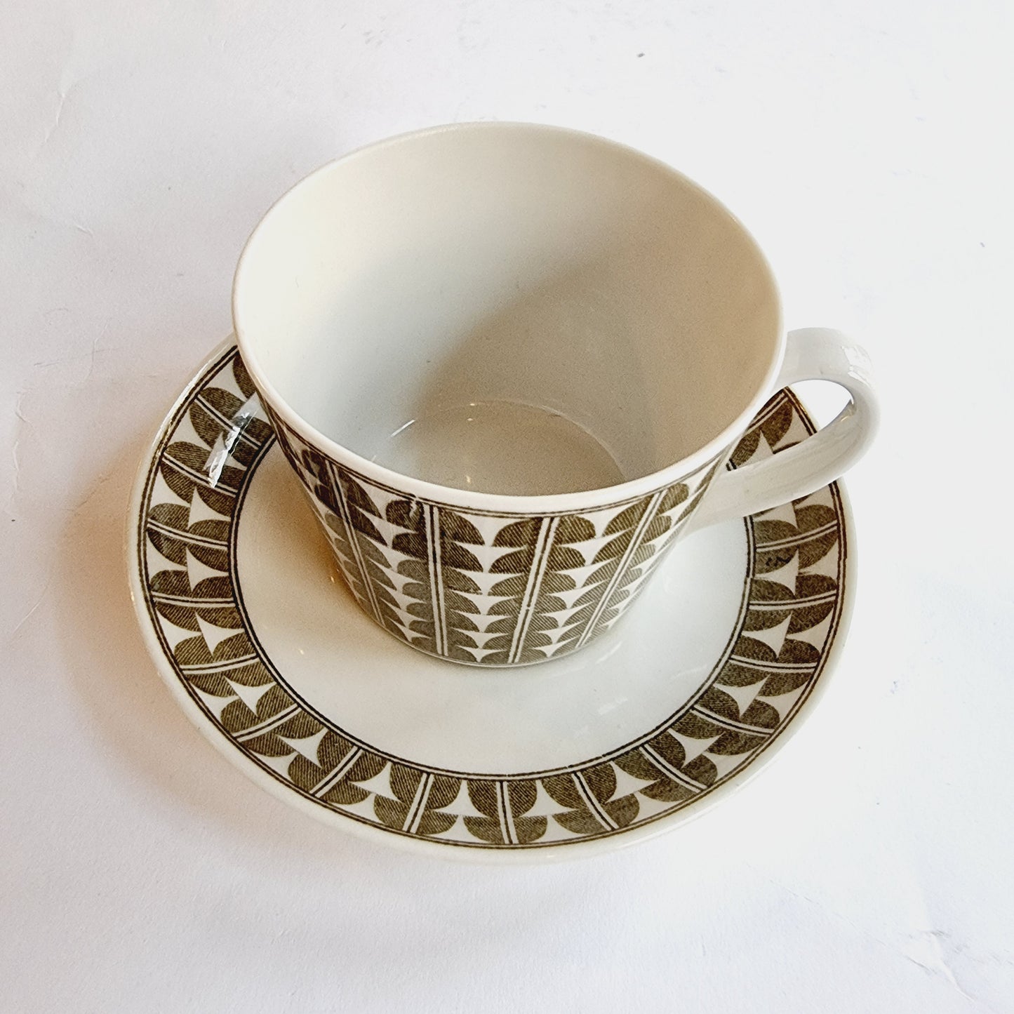 Gefle Variant tea cup with saucer green