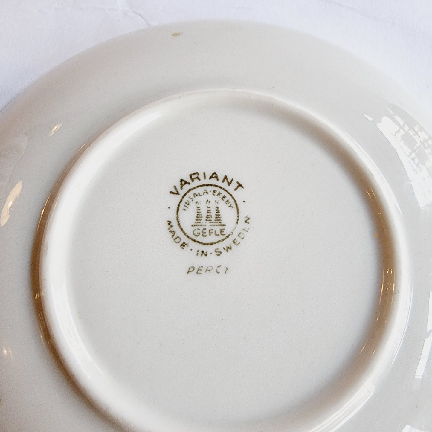 Gefle Variant tea cup with saucer green
