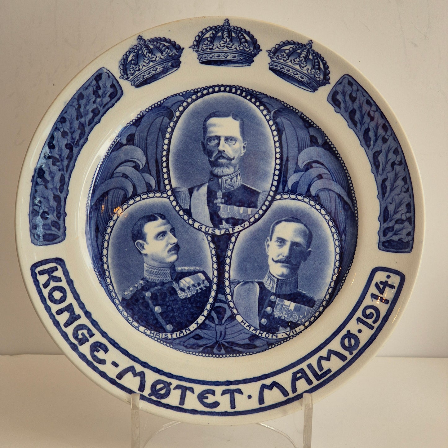 Väggtallrik, Konge-møtet Malmö 1914, Rörstrand