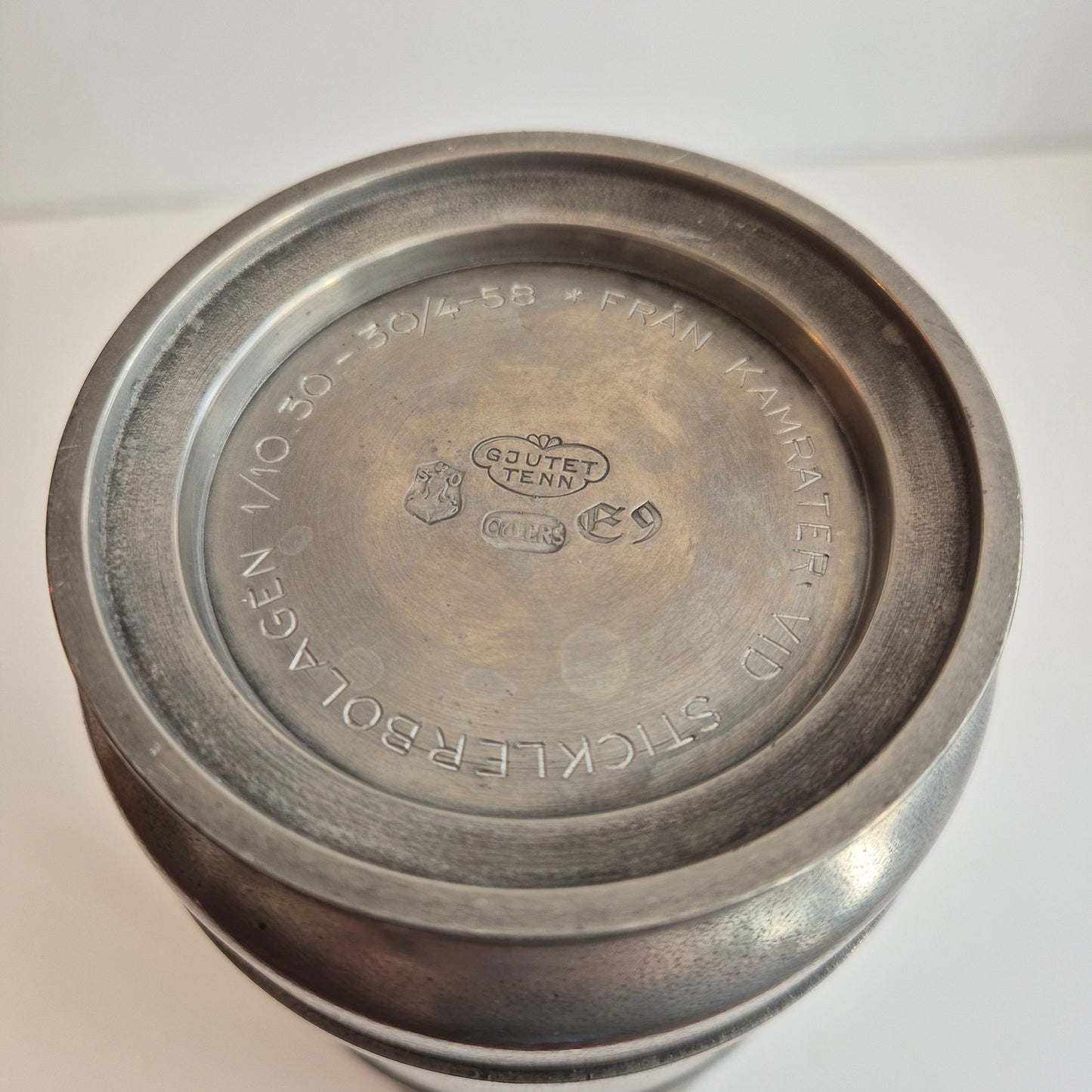 Edvin Ollers pewter Schreuder & Olsson vase