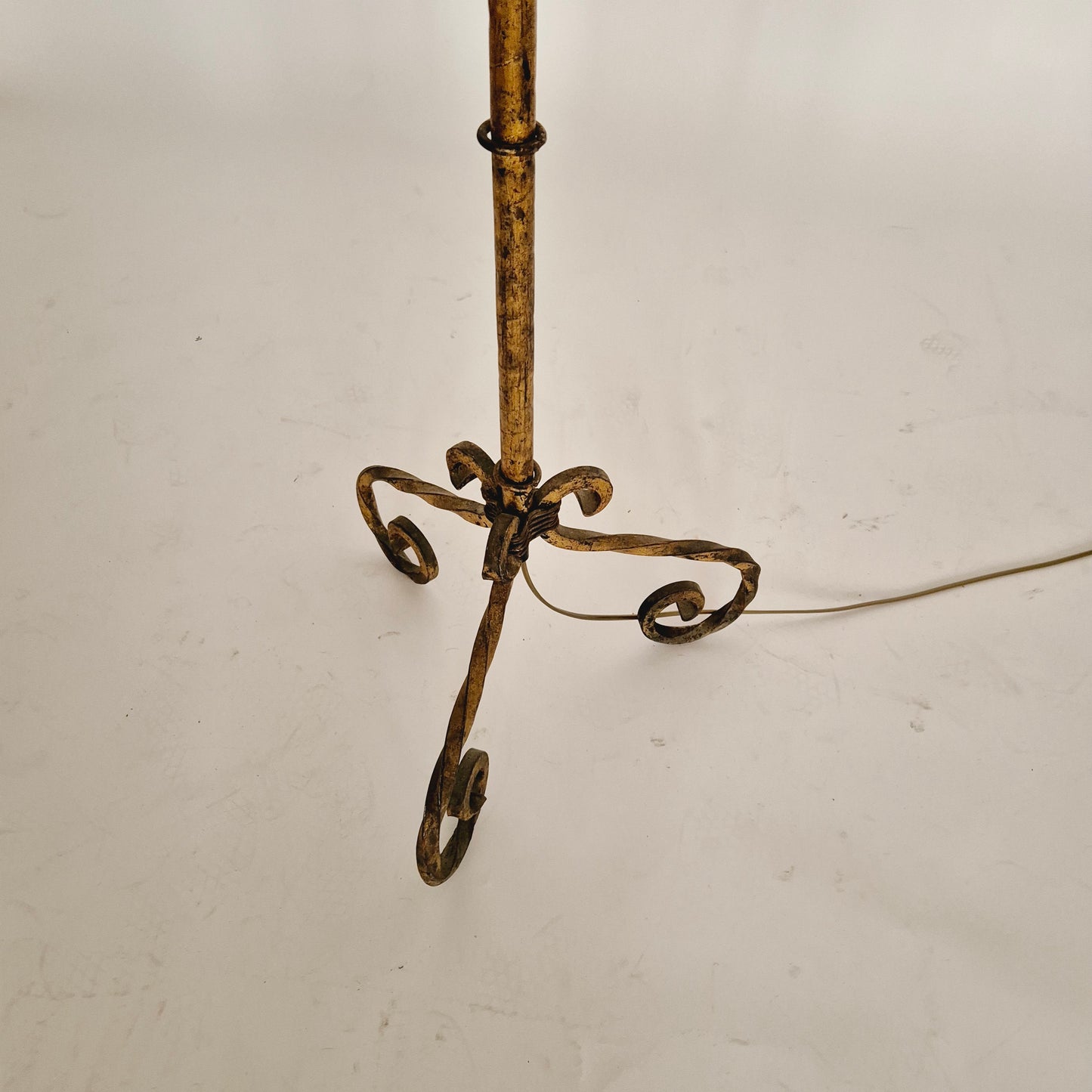 Floor lamp patinated iron 1920s New electric