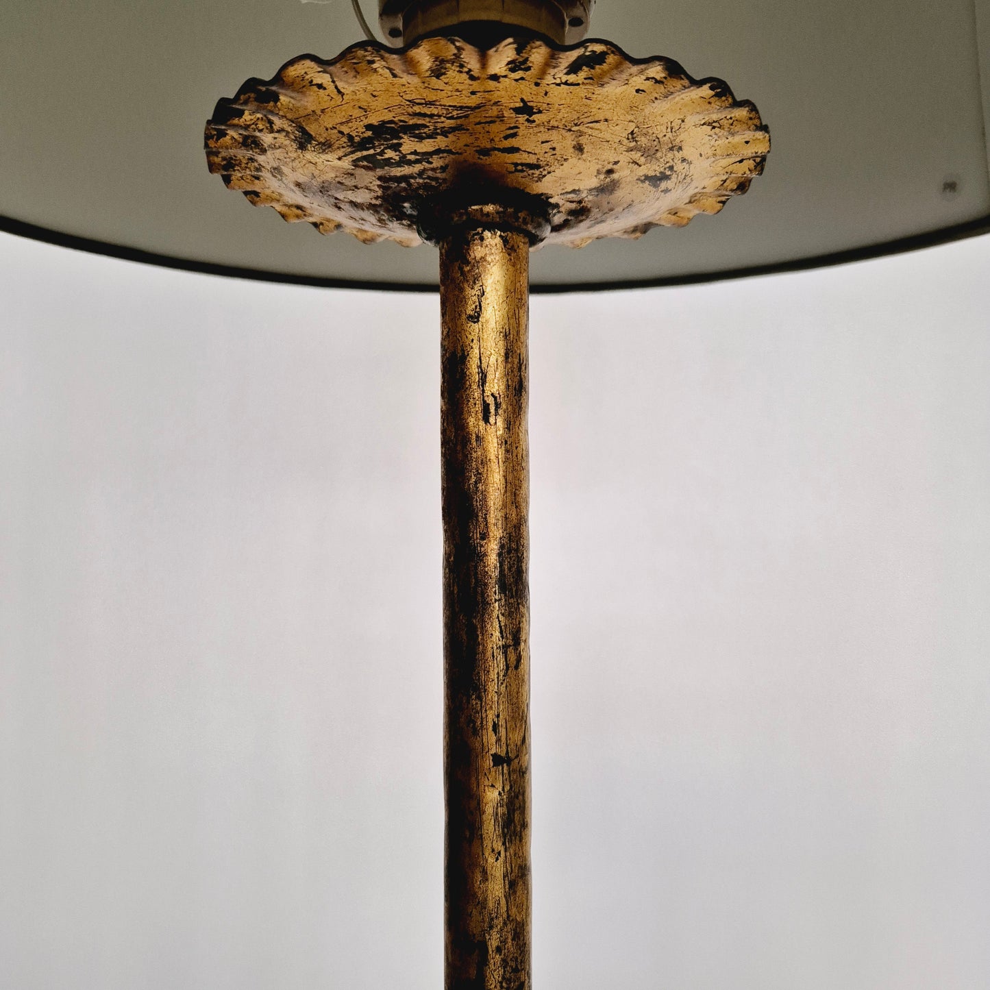 Floor lamp patinated iron 1920s New electric
