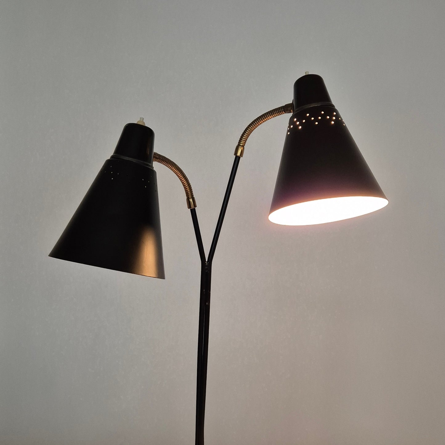 Floor lamp, two-armed, 1950s-60s