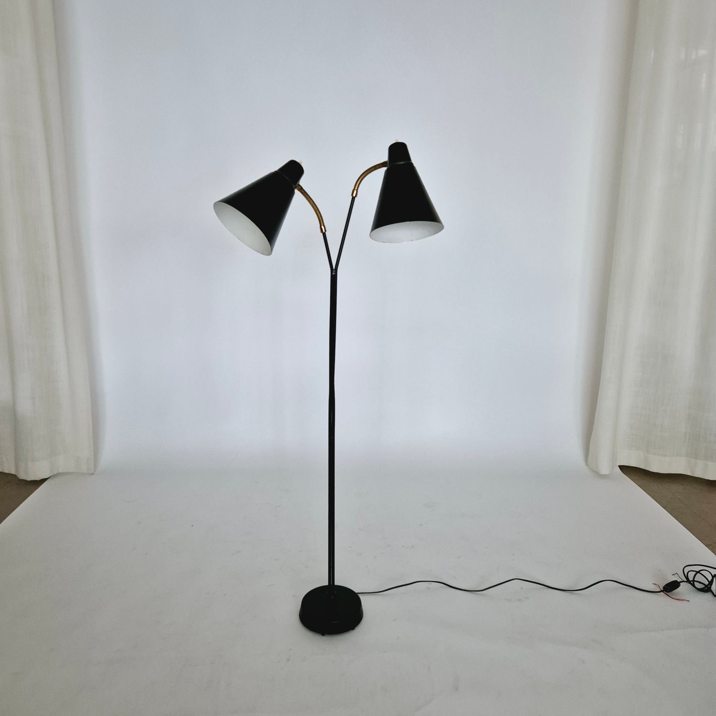 Floor lamp, two-armed, 1950s-60s