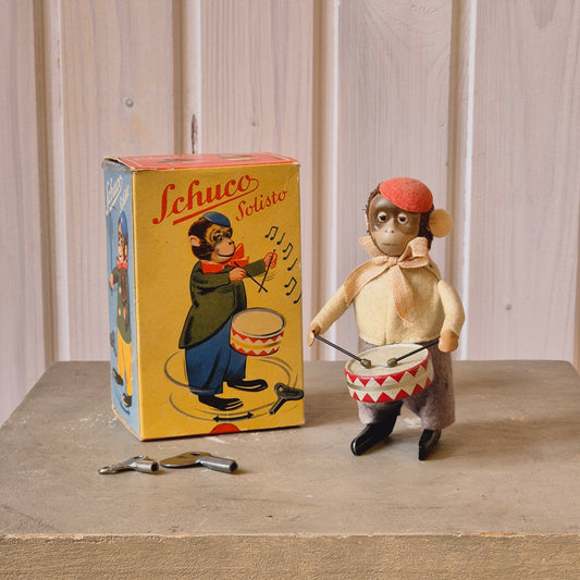 Schuco Solisto, drumming monkey