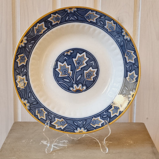Deep plate Sapphire gold Wilhelm Kåge Gustavsberg 21.5cm