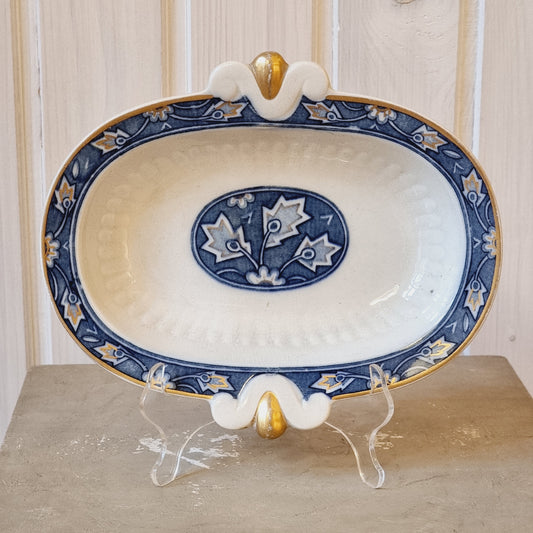 WiIhelm Kåge platter Sapphire gold Gustavsberg