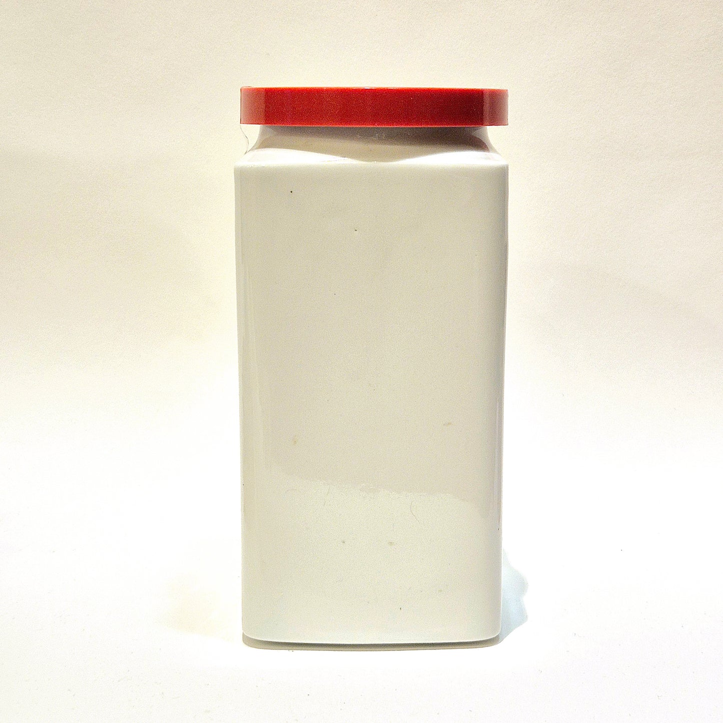 Arabia burk i porslin med lock i plast Esteri Tomula 1960-tal