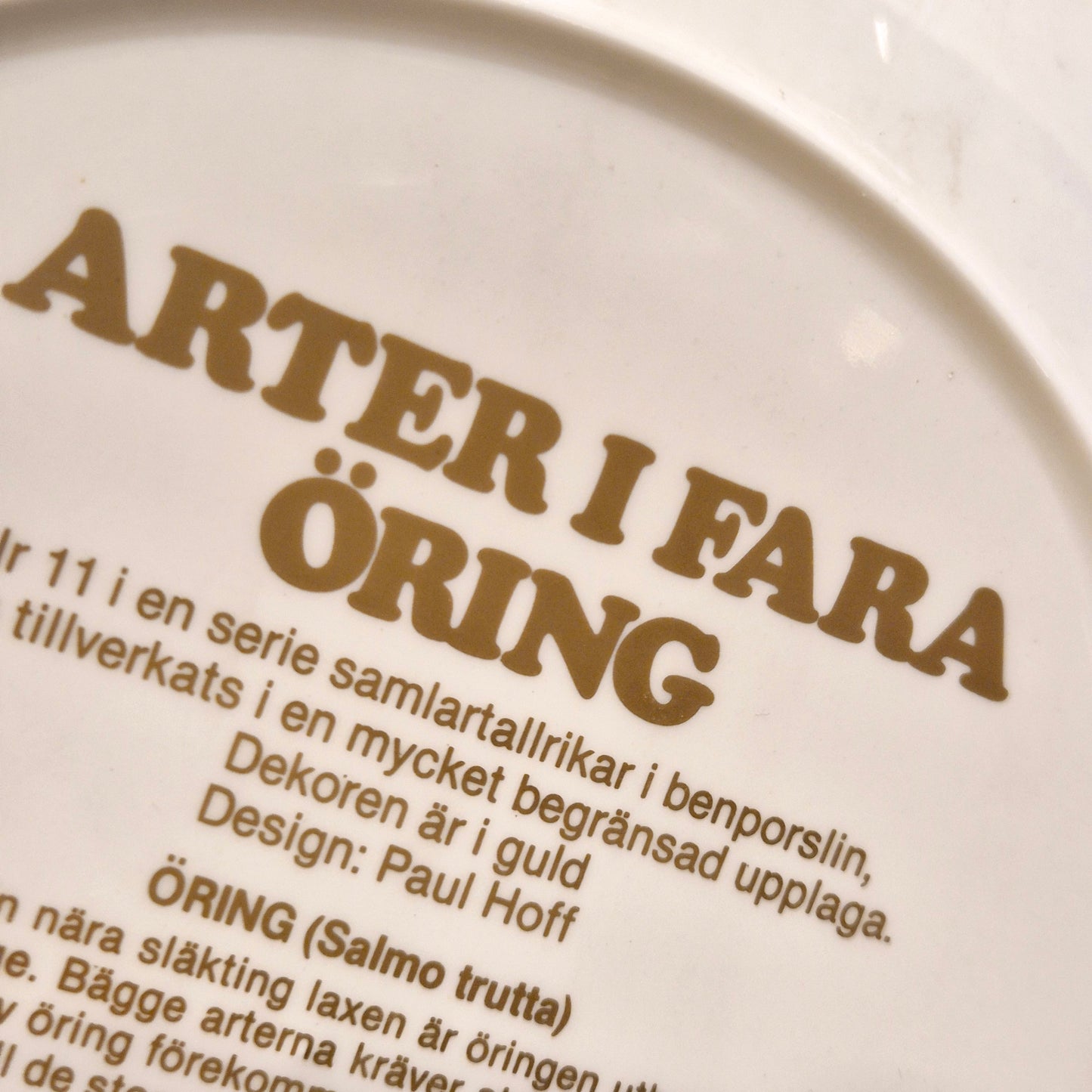 Mattallrik Arter i fara Öring Paul Hoff Gustavsberg