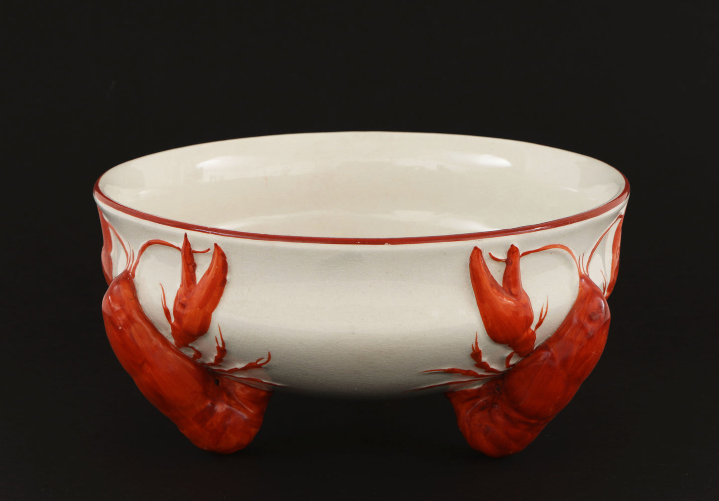 Crayfish bowl with large crayfish in relief Rörstrand 1910-20s