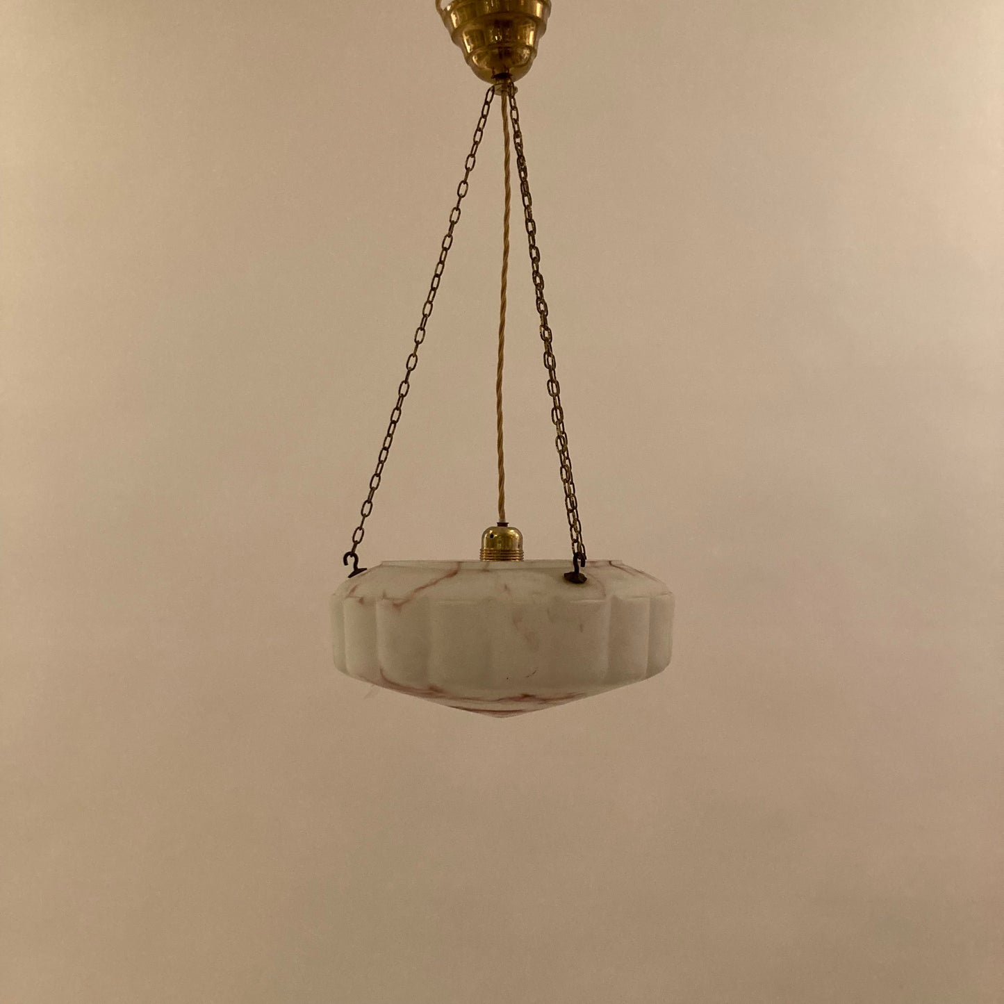 Ceiling lamp Ampel glass 1920s