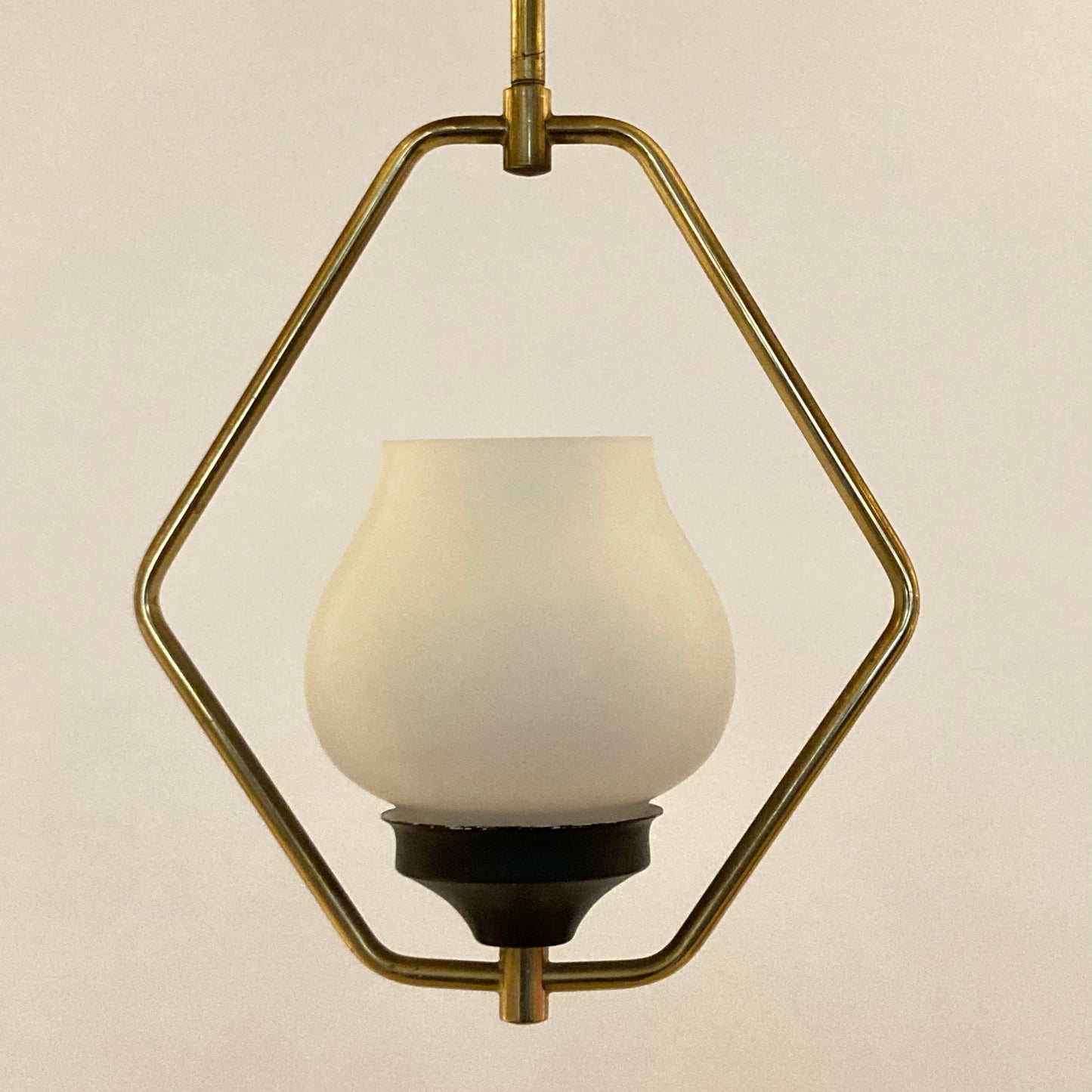 Ceiling lamp brass & glass