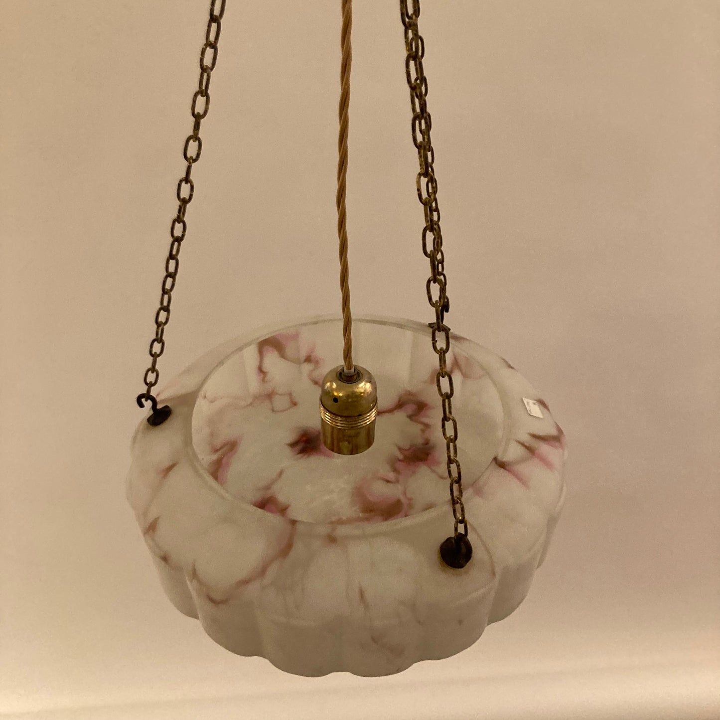 Ceiling lamp Ampel glass 1920s
