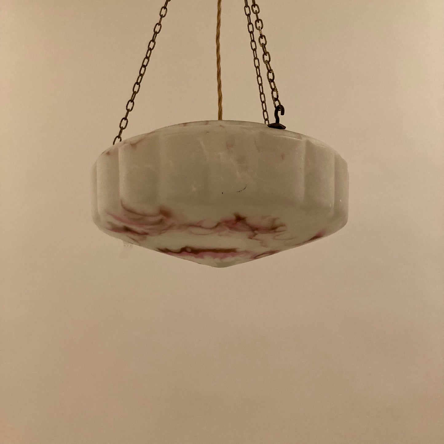 Ceiling lamp Ampel glass 1920s