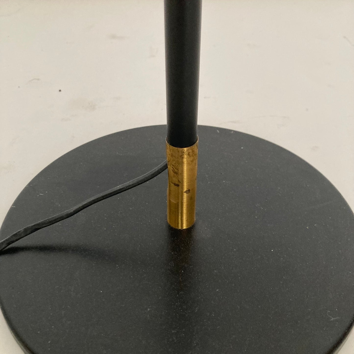Floor lamp 1950s brass new electric new shade