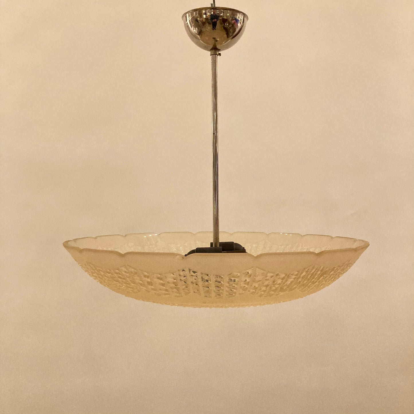 Taklampa glas 1940-50-tal