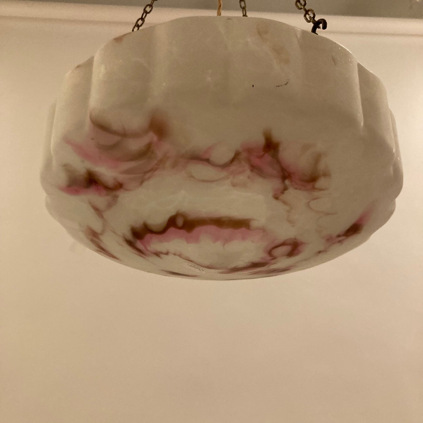 Ceiling lamp Ampel glass 1920s