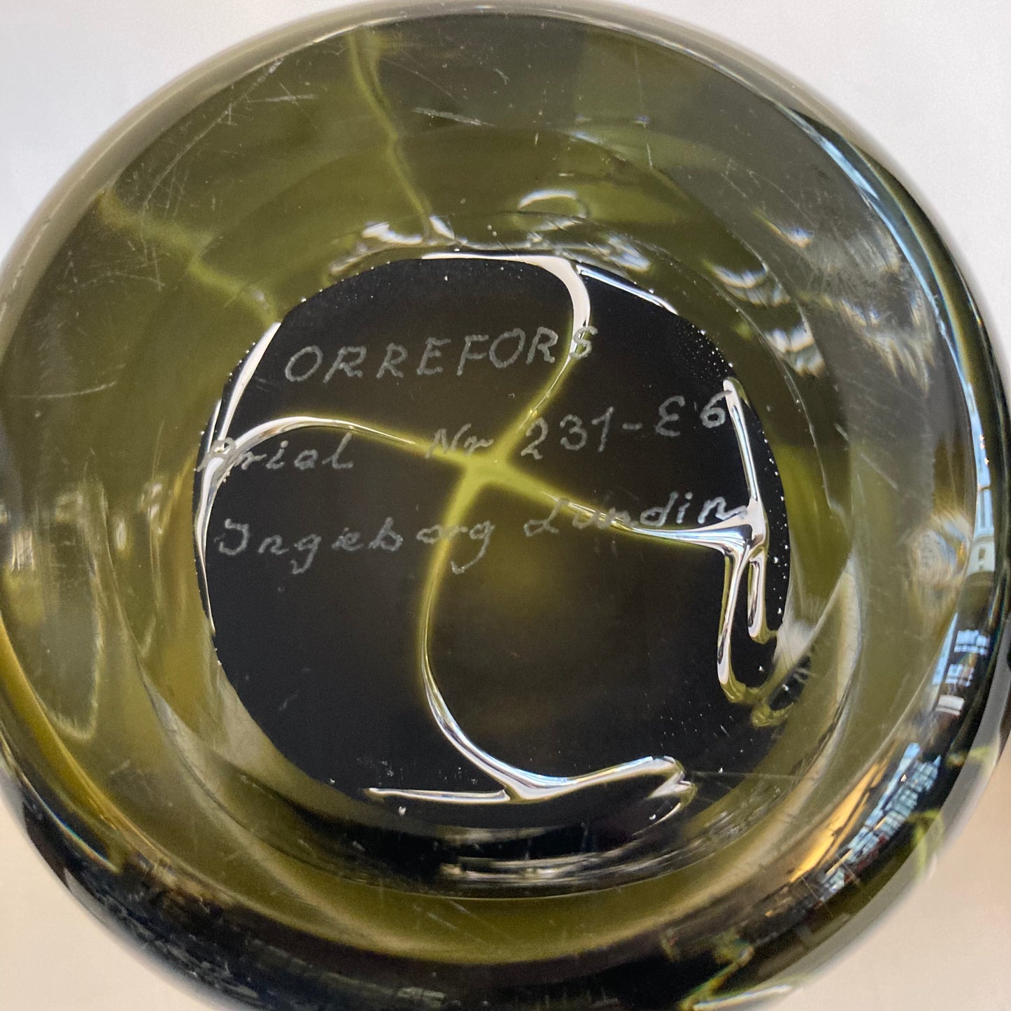 Ariel ansikten Ingeborg Lundin Orrefors år 1976