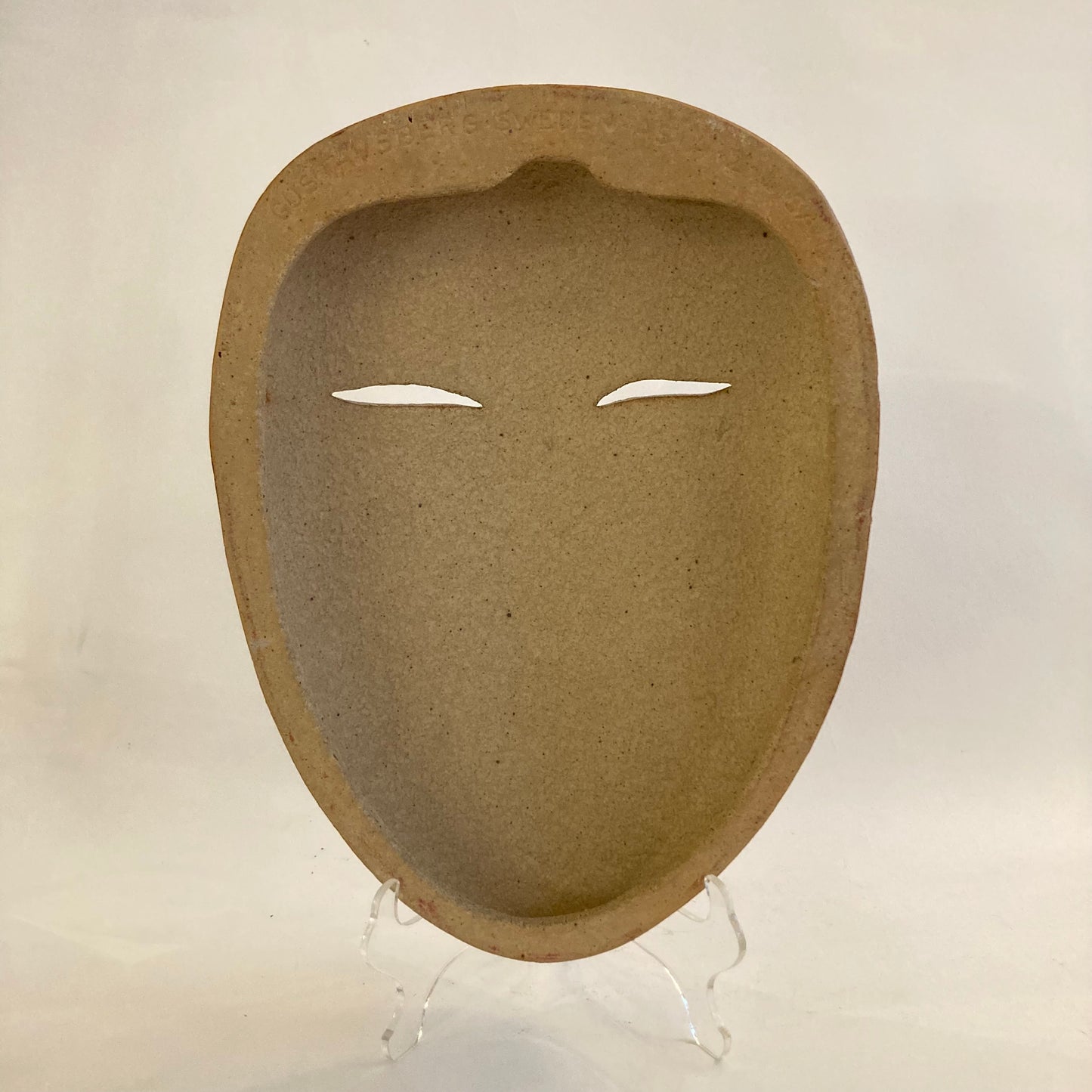 Mask Asia i stengods av Lisa Larson för Gustavsberg, 1970-tal