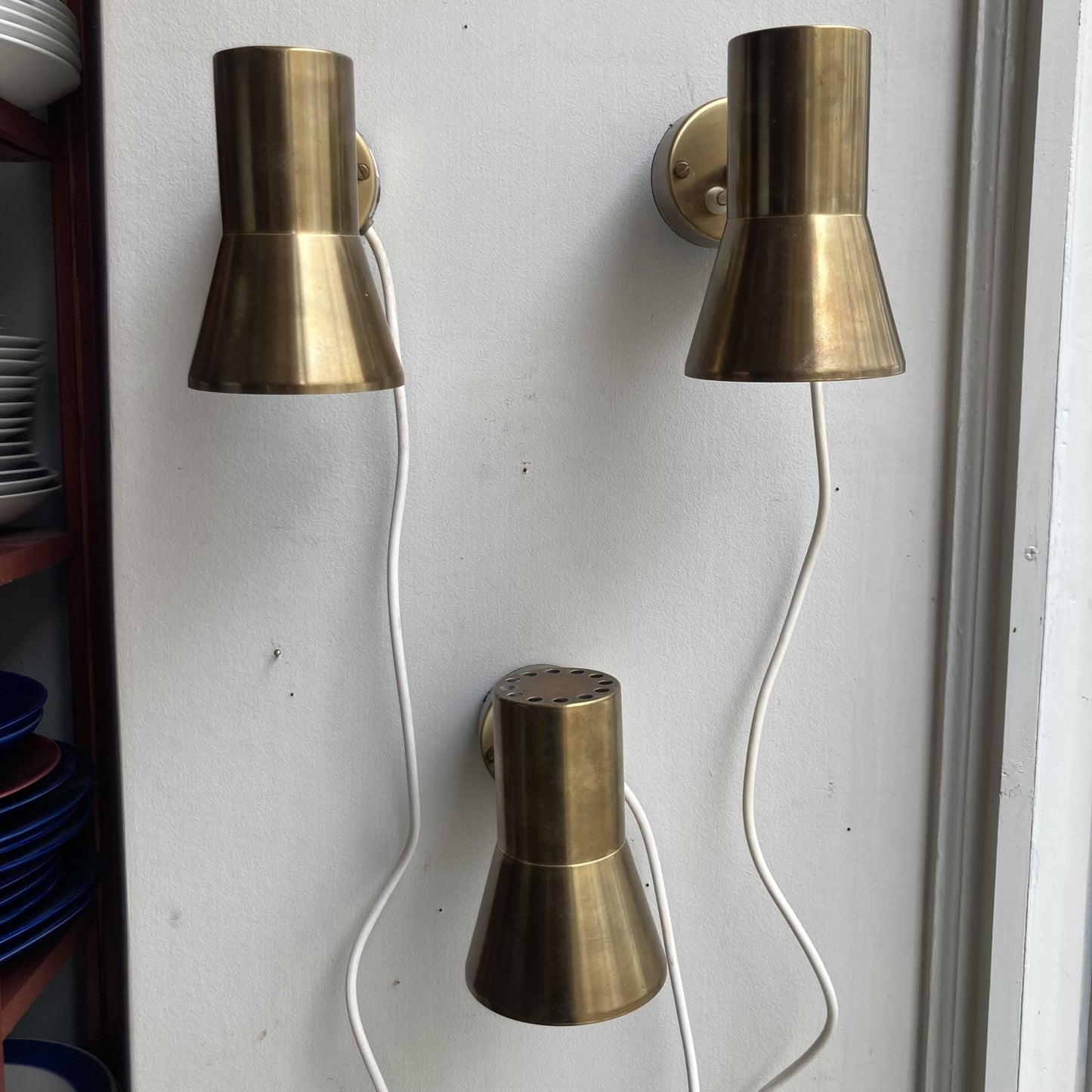 Vägglampa V239 mässing Hans-Agne Jakobsson Markaryd