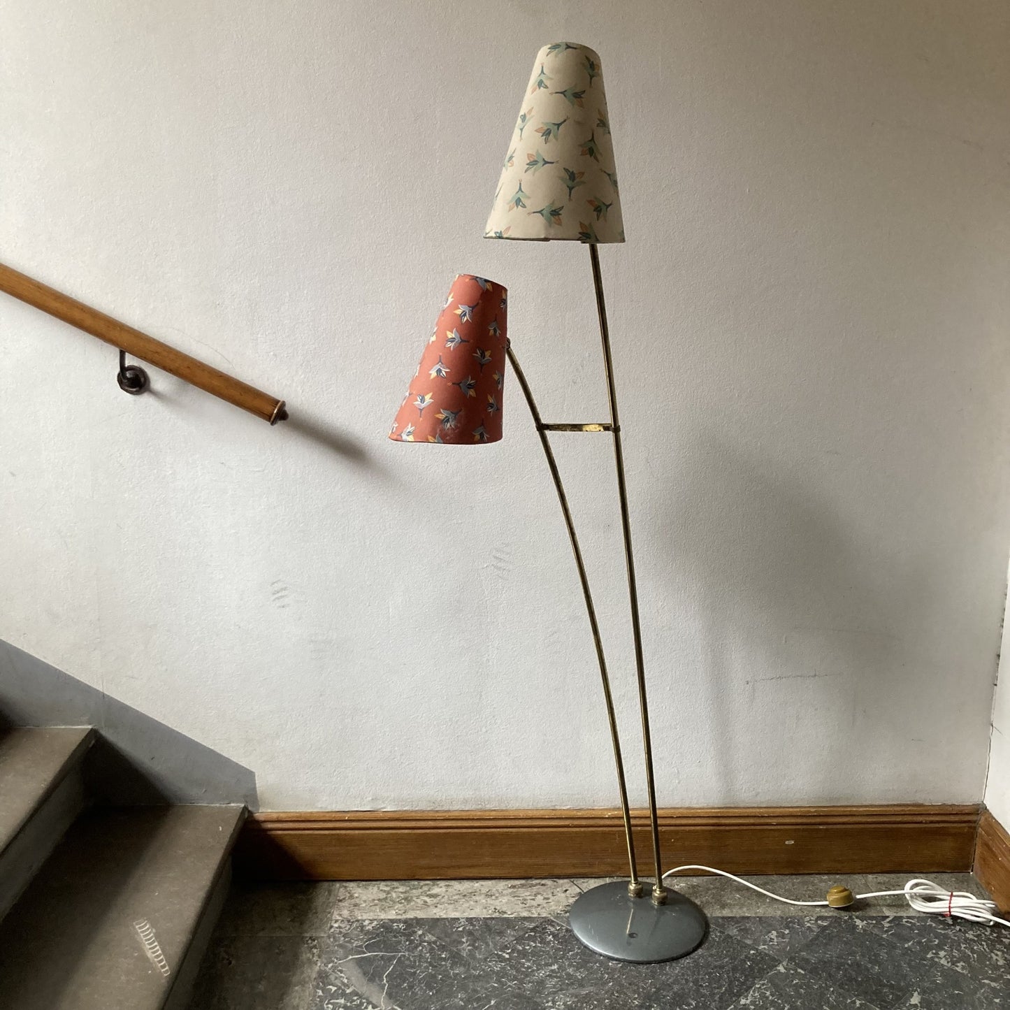Golvlampa 2-armad 1950-60-tal