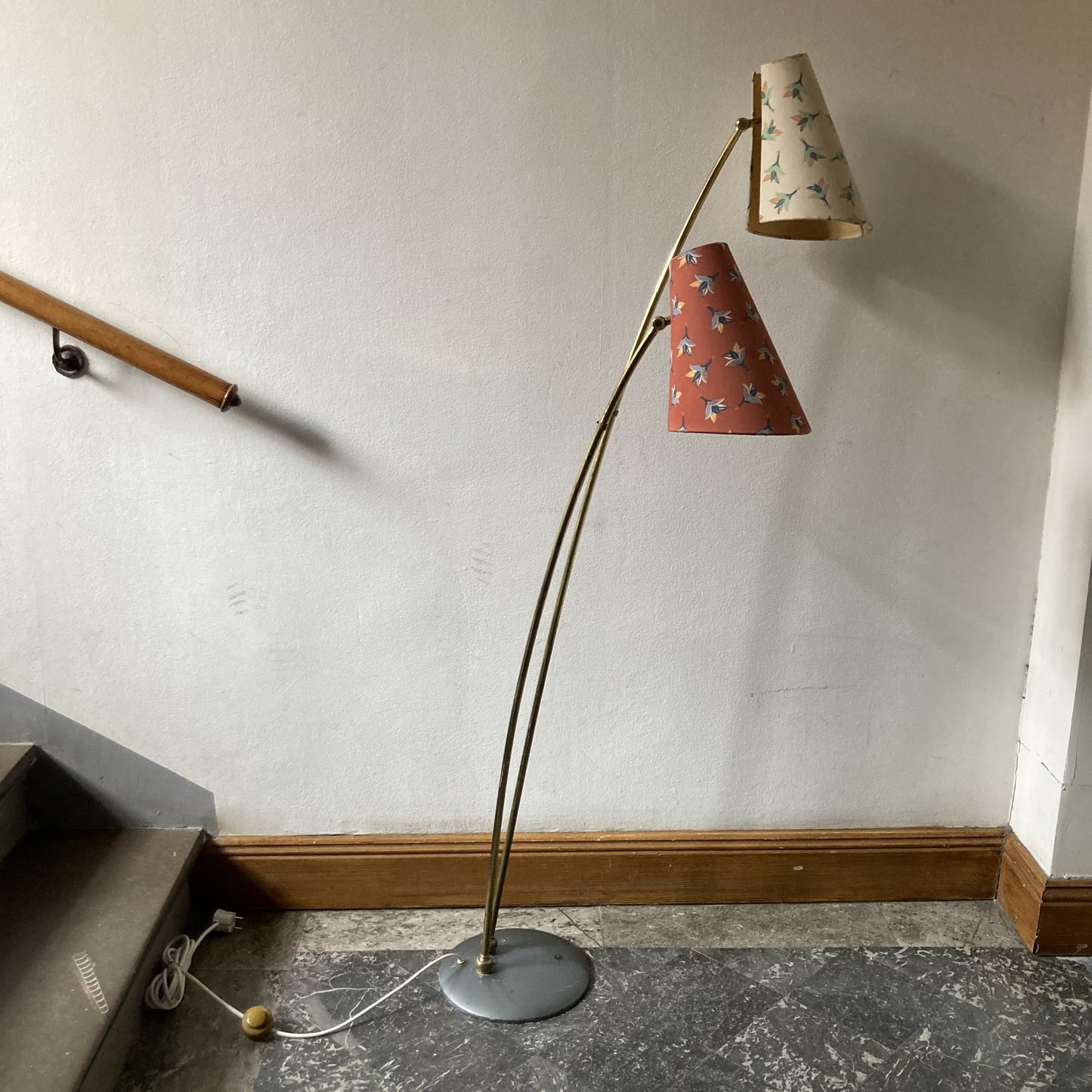Golvlampa 2-armad 1950-60-tal