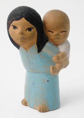 Ã–st a Lisa Larson figurine in the series "Children of the World" by Gustavsberg. H: 13cm/5