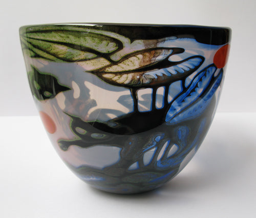Bowl "Panterskål" by Orrefors 1982.
