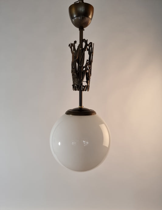 Ceiling lamp bronze 1920s