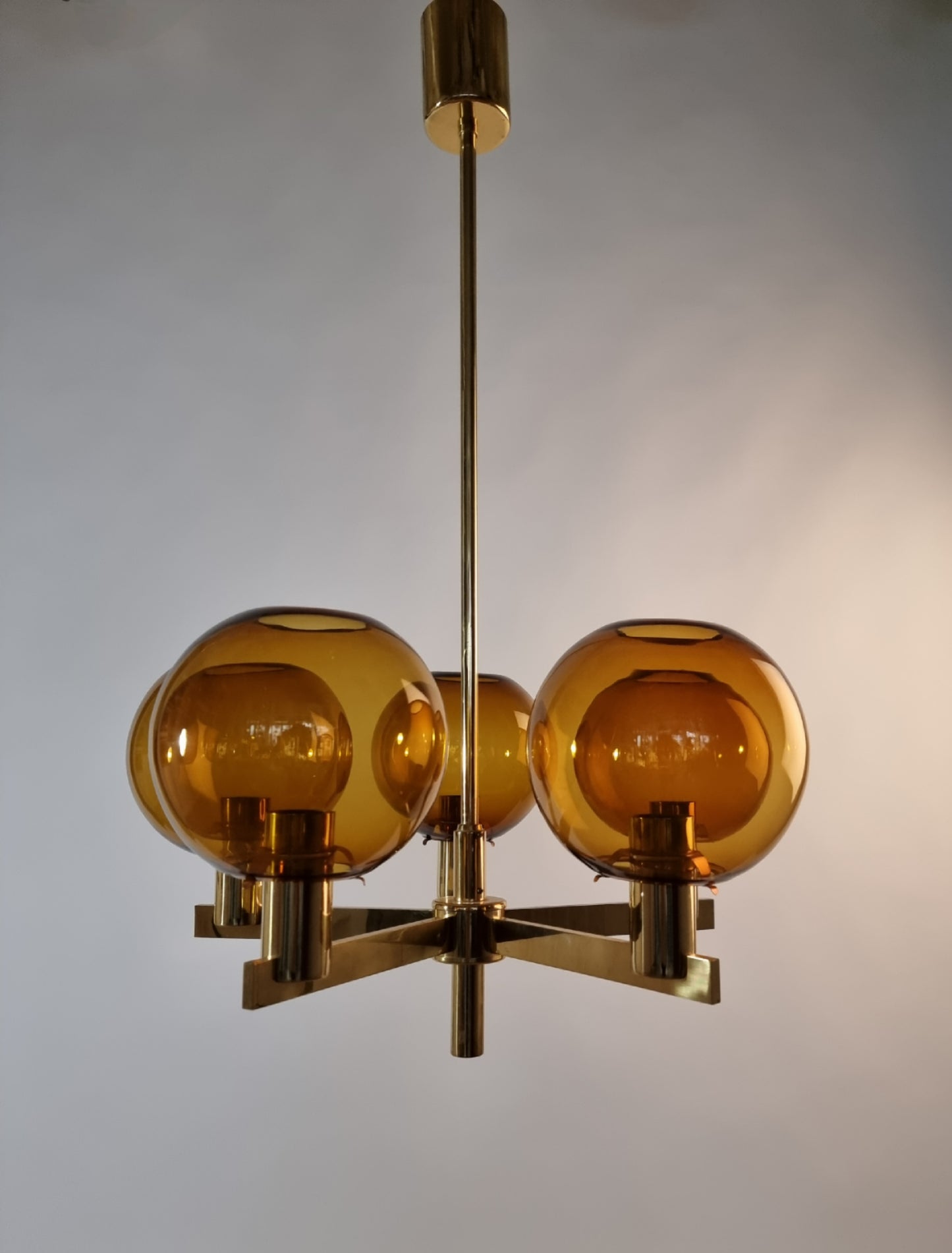 Hans-Agne Jakobsson ceiling lamp brass