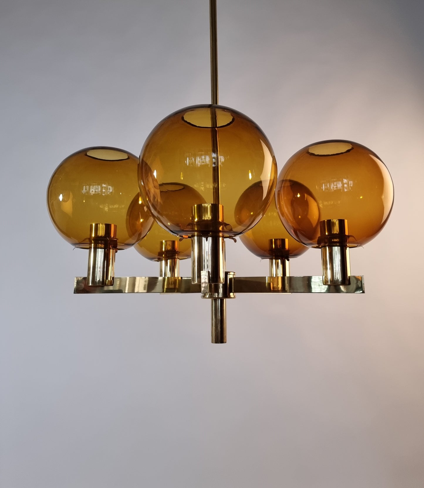 Hans-Agne Jakobsson ceiling lamp brass