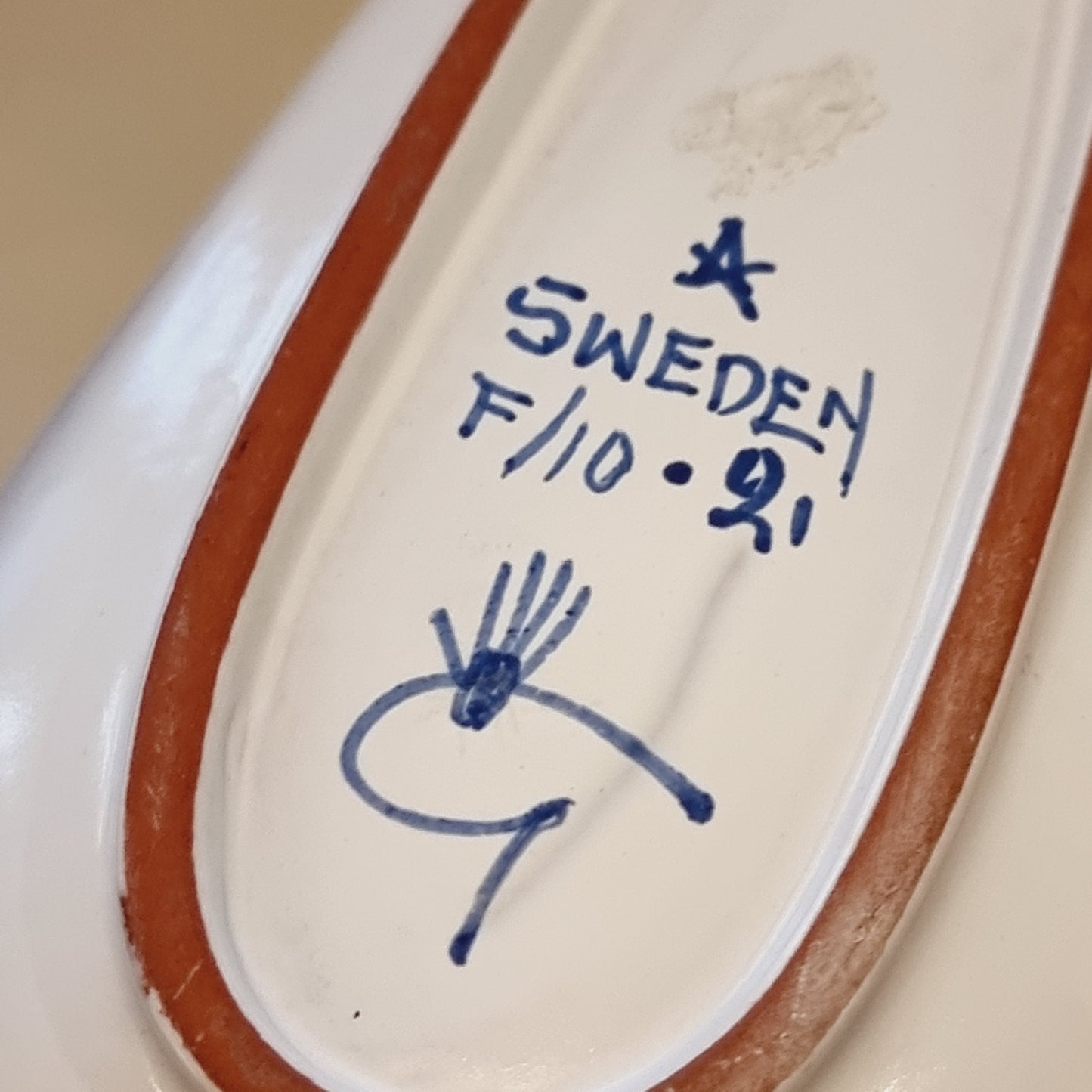 Stig Lindberg fajans spetsfat Gustavsberg