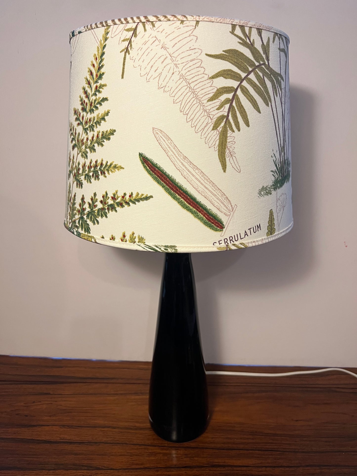 Glass table lamp with new shade