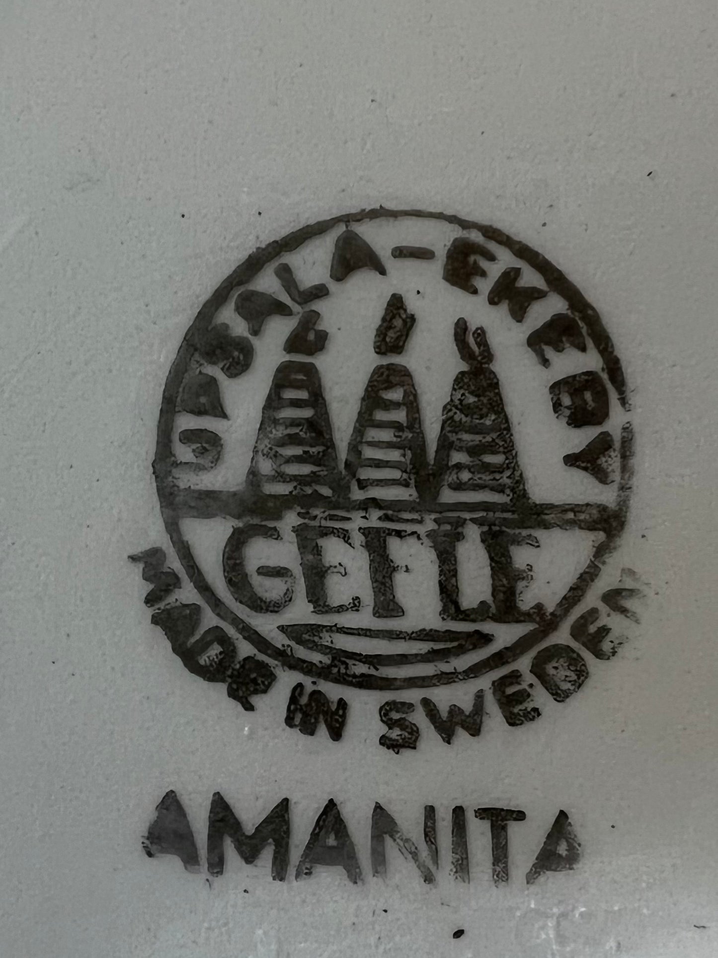 Amanita plate Helmer Ringström Gefle 18cm