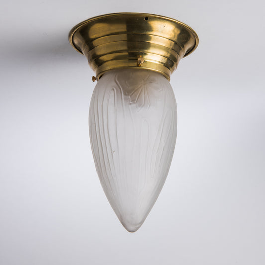 Ceiling lamp Jugend glass brass