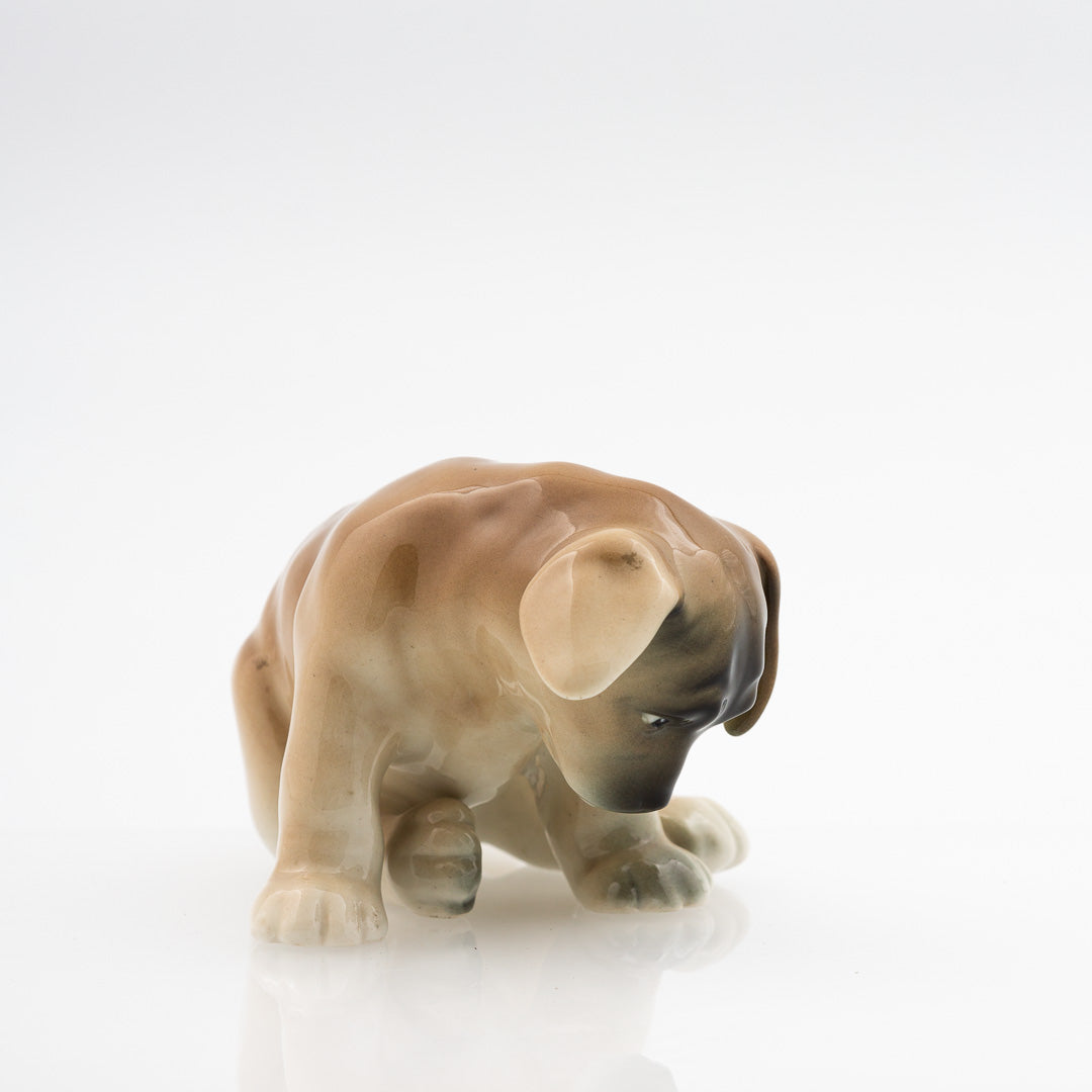 Rörstrand dog figurine underglaze