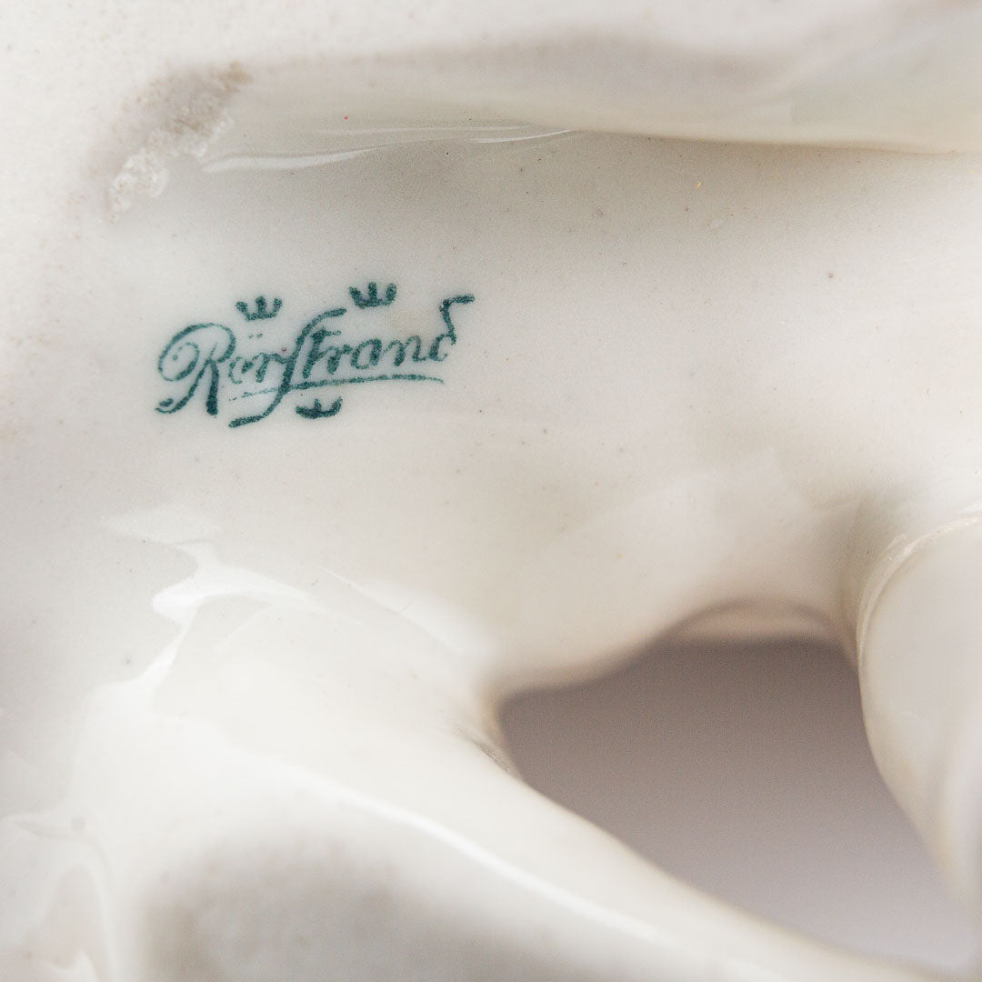 Rörstrand dog figurine underglaze