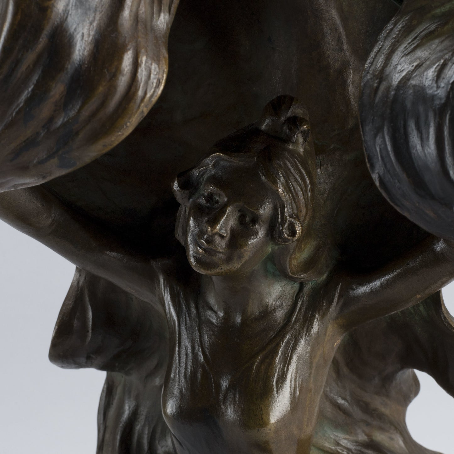 Table lamp bronze Jugend Adolf Jonsson Paris