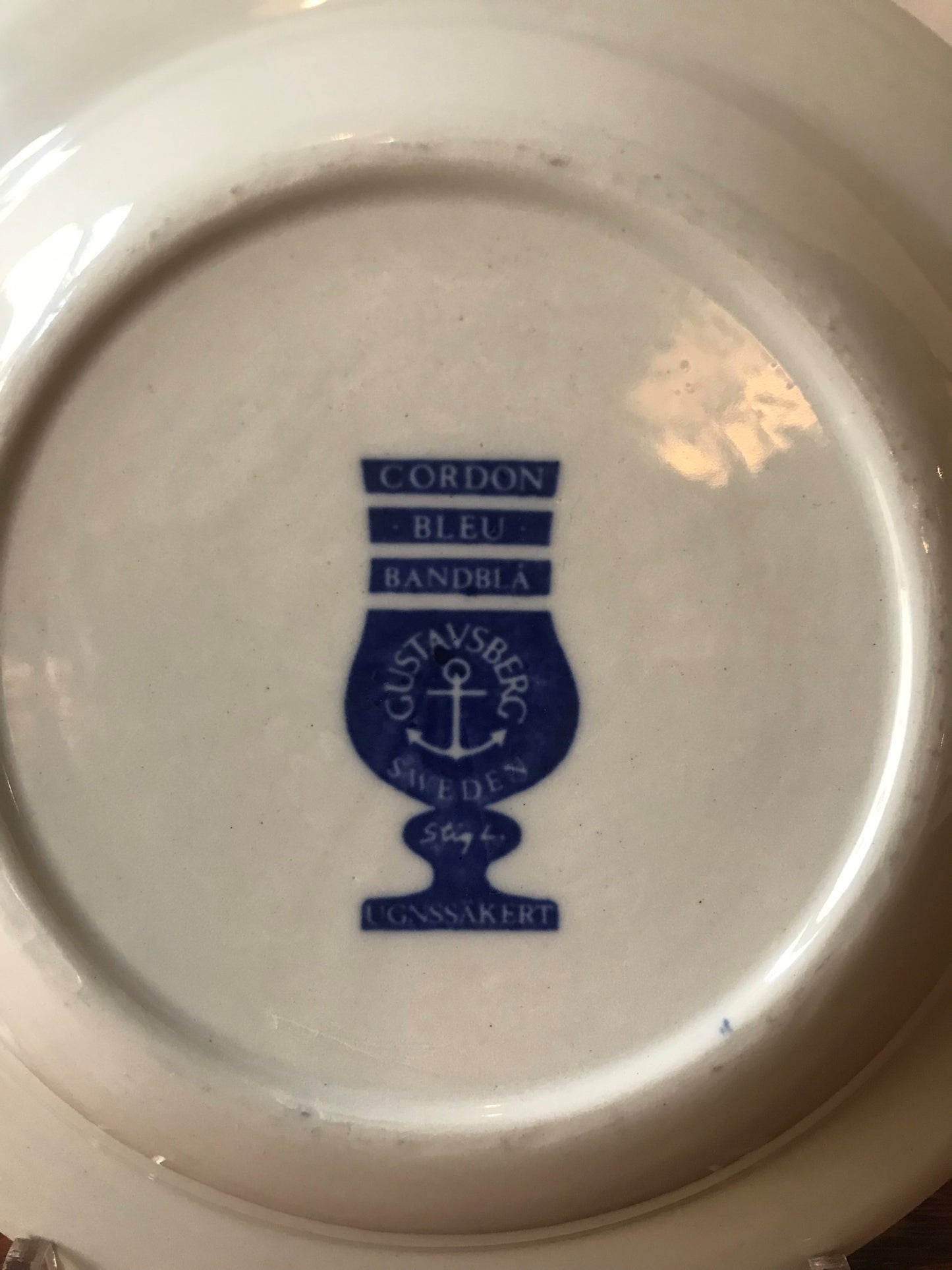 Cordon Bleu djup tallrik Stig Lindberg Gustavsberg 19,5cm