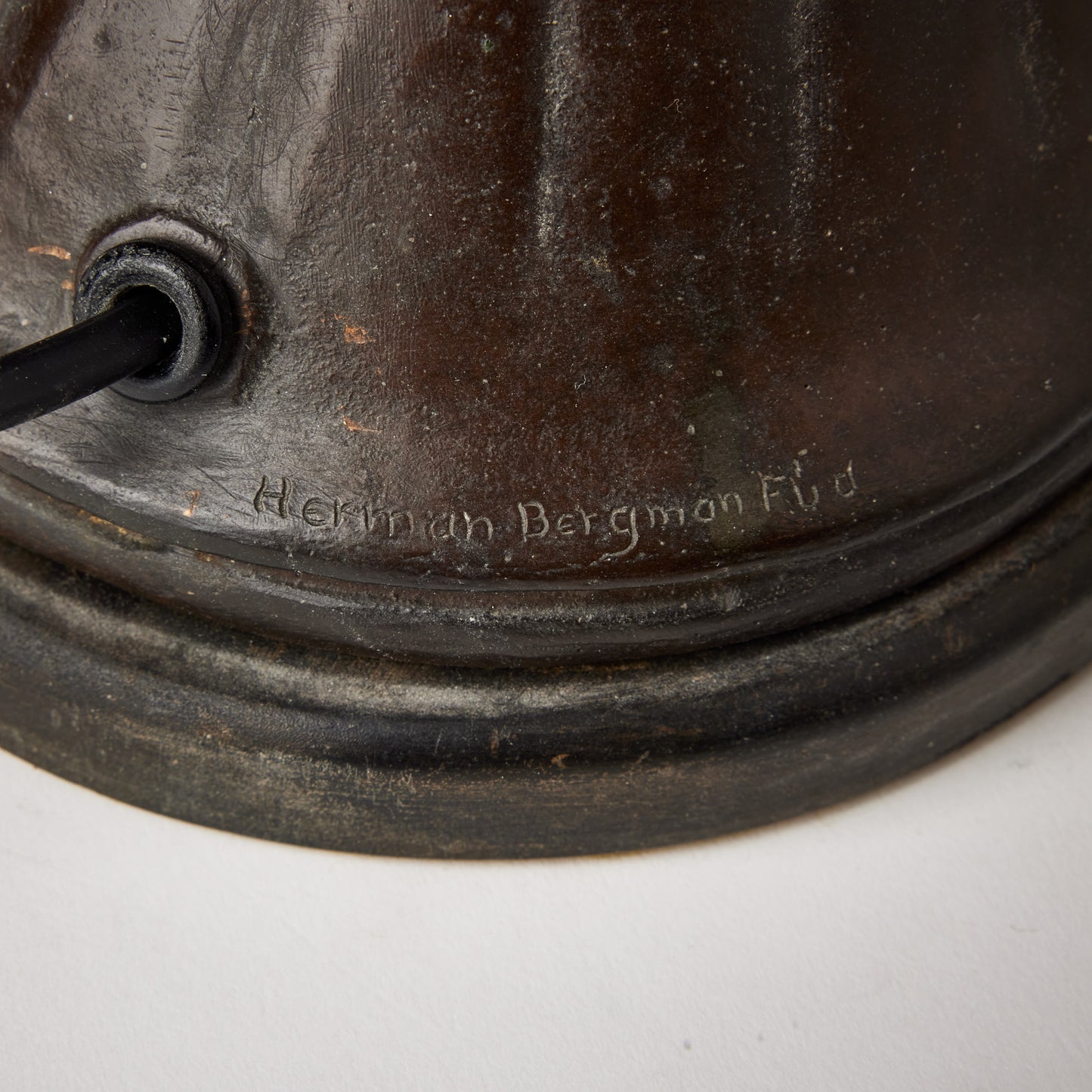 Carl Fagerberg bordslampa brons Herman Bergman