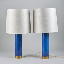 Load image into Gallery viewer, Paret bordslampor glas &amp; mässing Bergbom
