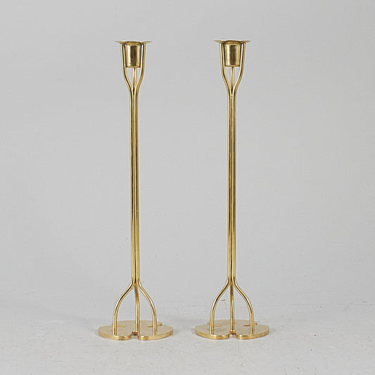 Josef Frank pair of candlesticks Klöver Swedish Pewter 35cm