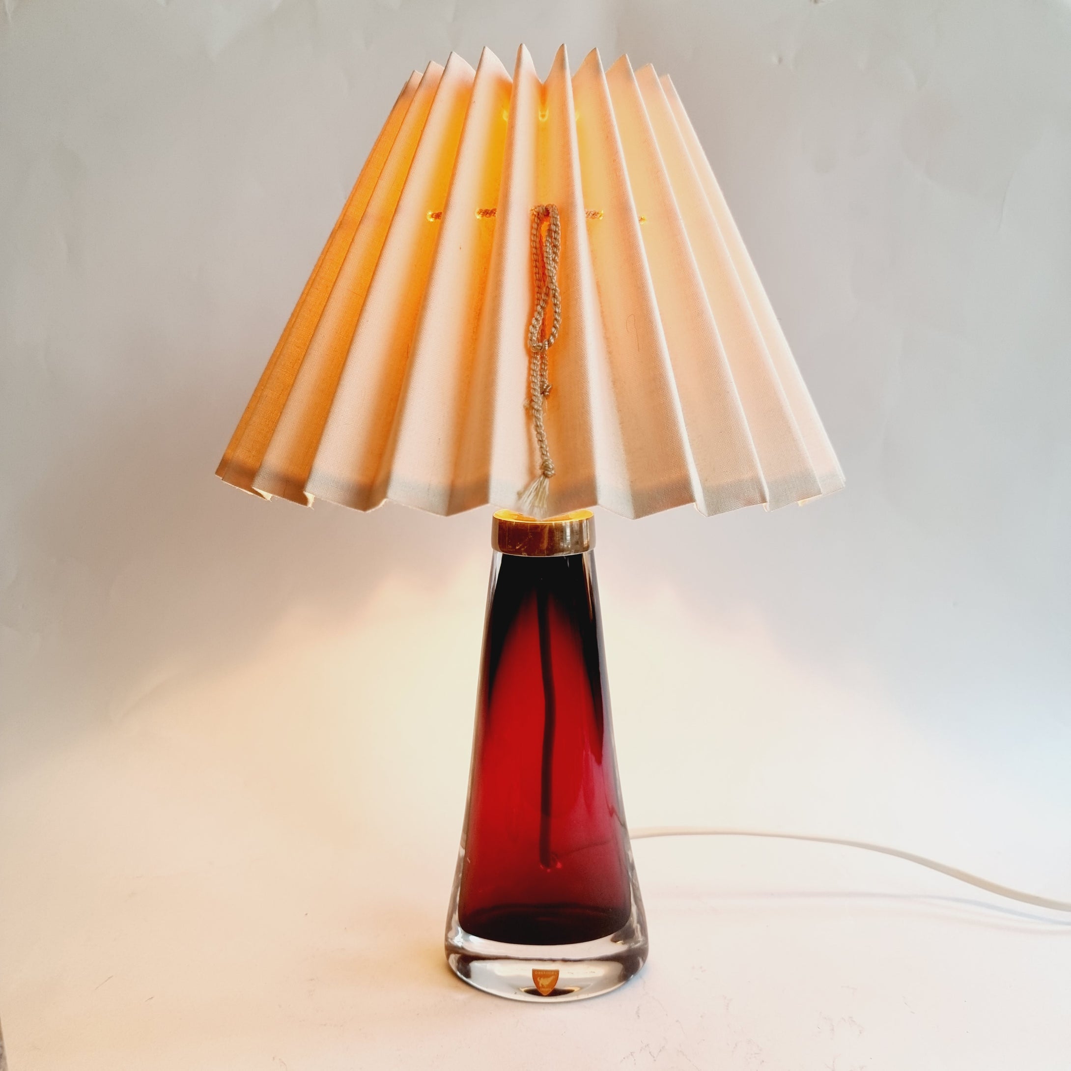Carl Fagerlund bordslampa glas Orrefors
