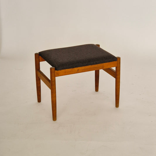 Stool, newly covered, mid 20th century