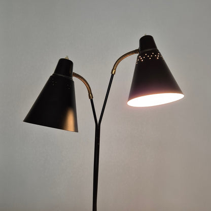 Golvlampa, tvåarmad, 1950-60-tal