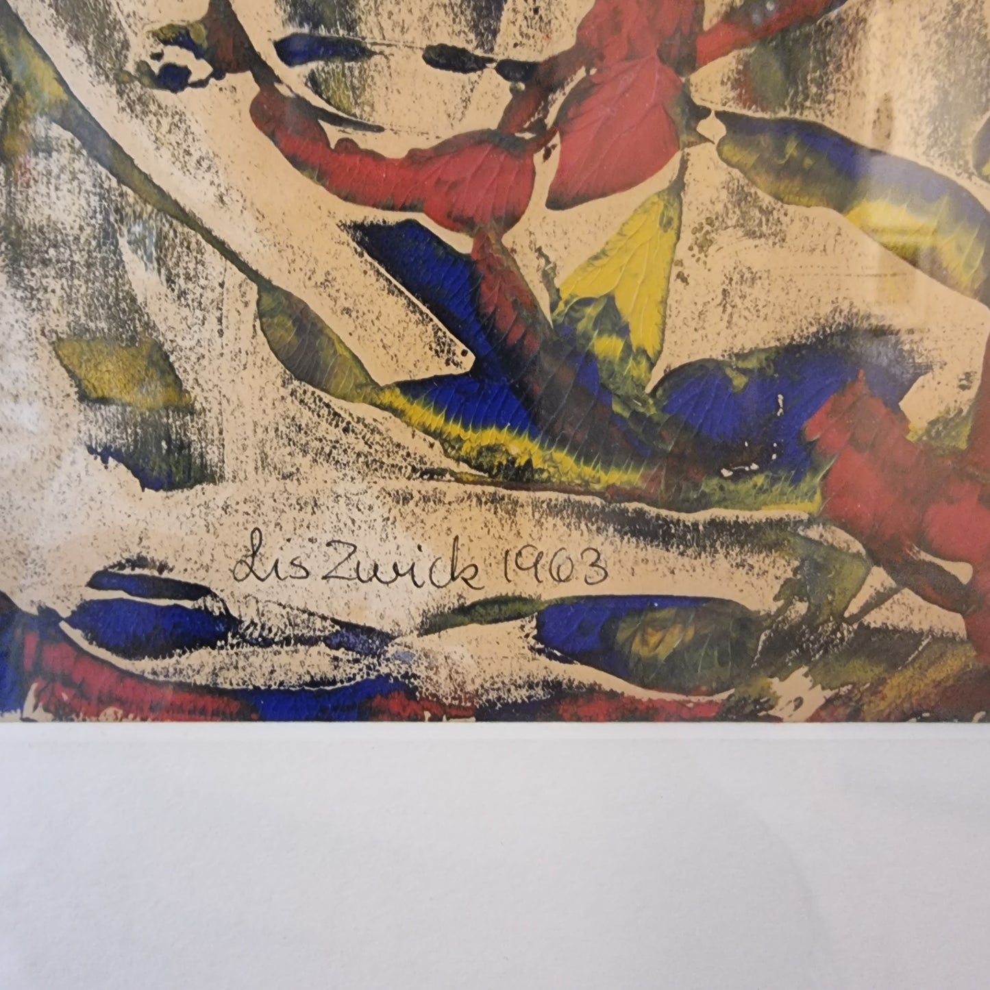 Lis Zwick tavla gouache år 1963