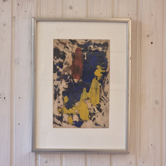 Lis Zwick tavla gouache år 1963