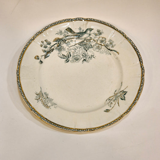 Wexiö Gold plate diameter 19 centimeters Arvid Ekberg Gustavsberg