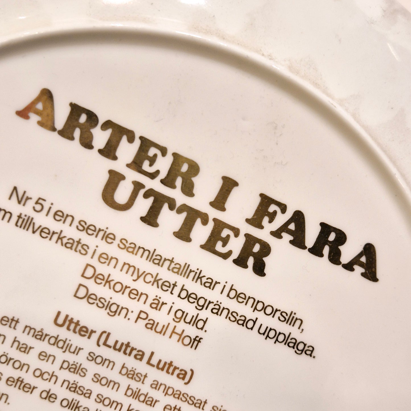 Mattallrik Arter i fara Utter Paul Hoff Gustavsberg